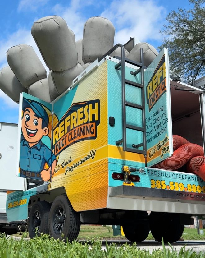 Refresh Duct Cleaning truck-mounted Hypervac negative-air system